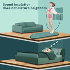 Tapis de corde à sauter double face antidérapant : absorption des chocs souple et isolation phonique pour entraînement à domicile.