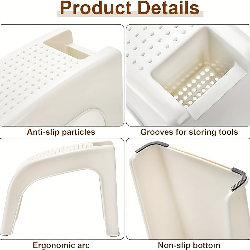 Repose-pieds multifonction pour soins pédicure et manucure.