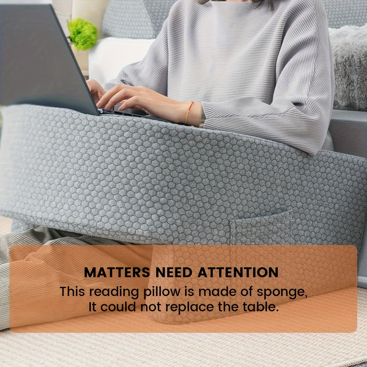 Repose-bras amovible et lavable pour lit, canapé et télétravail