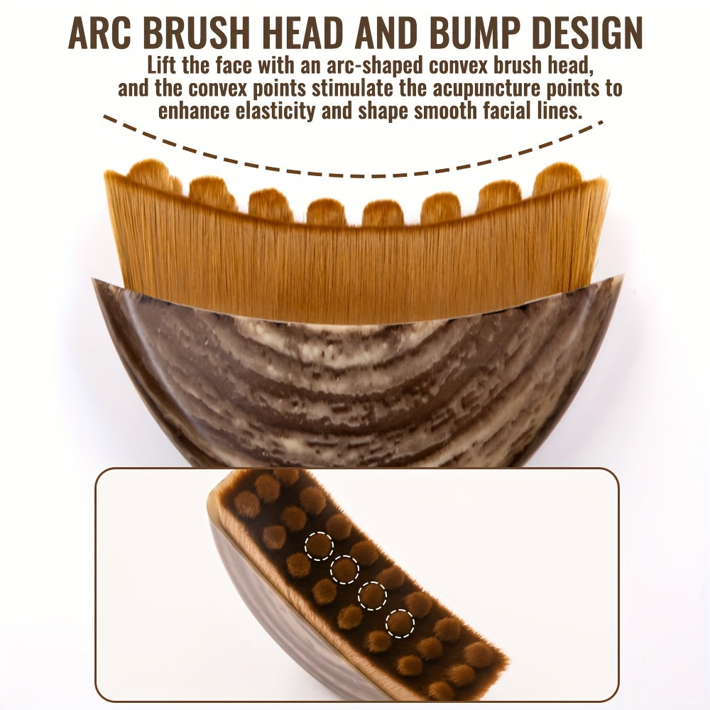 Brosse ergonomique de drainage lymphatique pour le visage