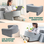 Repose-bras amovible et lavable pour lit, canapé et télétravail