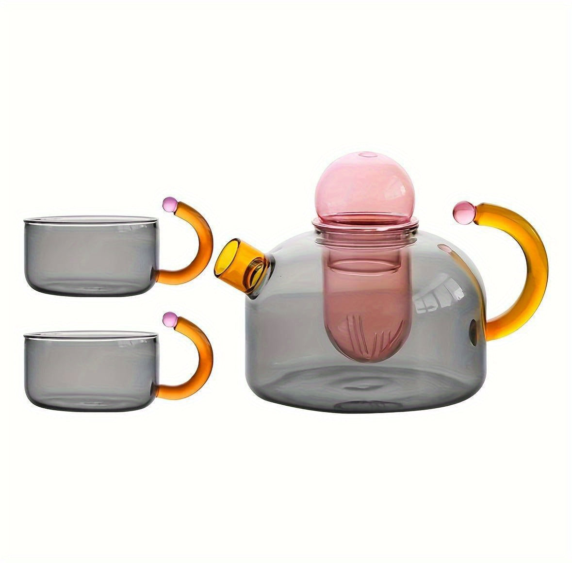 Théière en verre  borosilicate résistante à la chaleur.