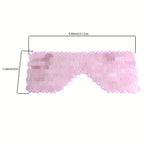 Masque pour les yeux fatigués en pierre quartz rose.