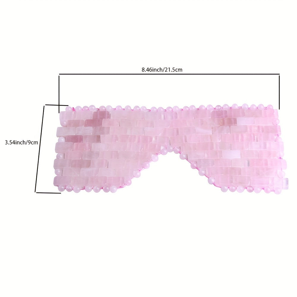 Masque pour les yeux fatigués en pierre quartz rose.