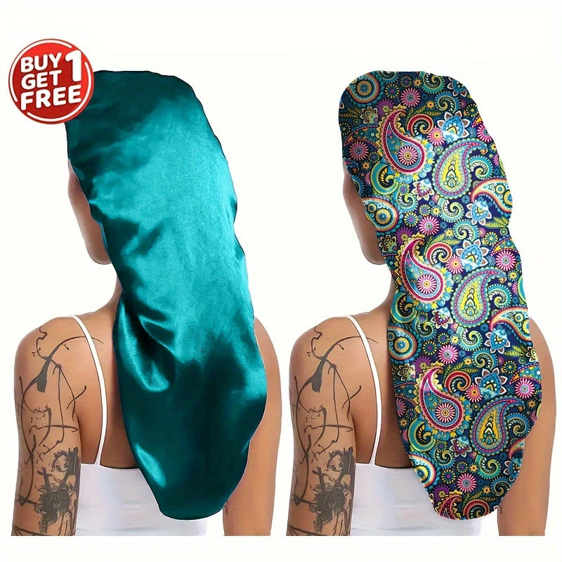 Bonnet de nuit satin (2 pièces)