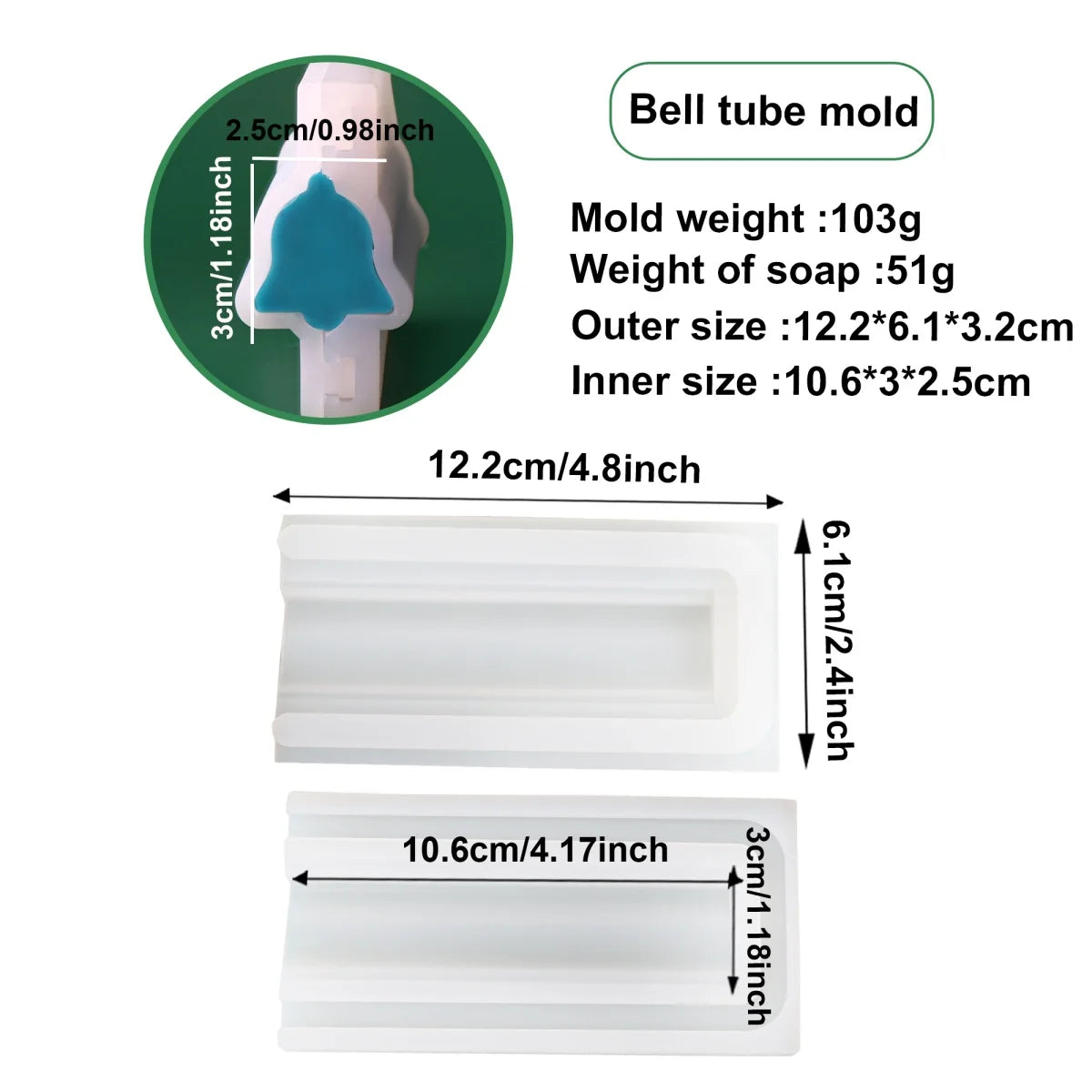 Moule de noël pour fabrication de savon DIY, résine et art.