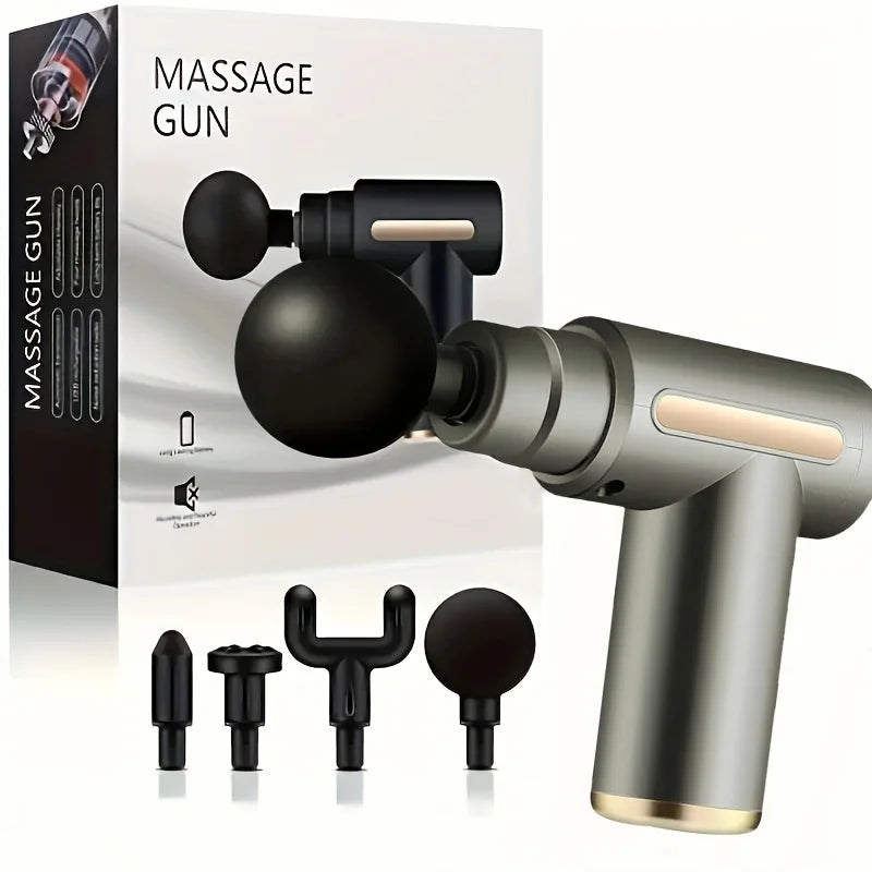 Pistolet de massage portable – Massage des tissus profonds, mini, léger avec vitesse réglable, adapté pour tout le corps.