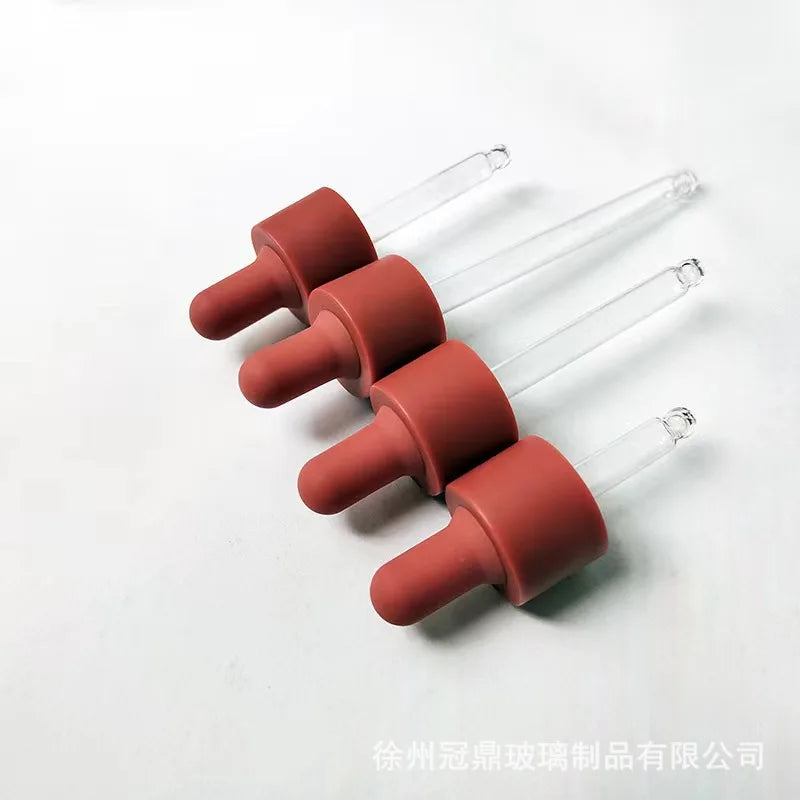 Lot de 5 pièces – Bouteilles d’huile couleur ambrée avec compte-gouttes.