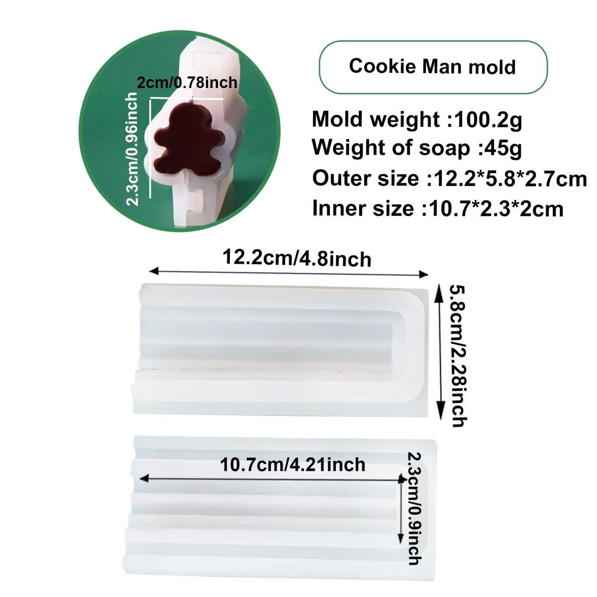 Moule de noël pour fabrication de savon DIY, résine et art.