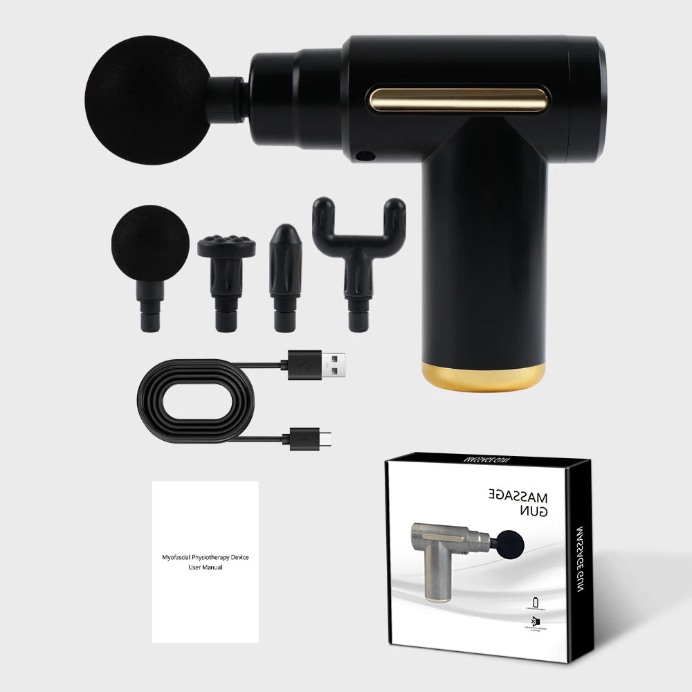 Pistolet de massage portable – Massage des tissus profonds, mini, léger avec vitesse réglable, adapté pour tout le corps.