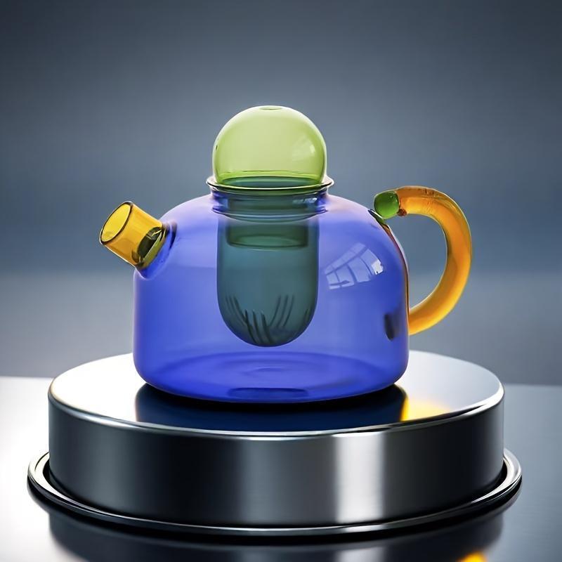 Théière en verre  borosilicate résistante à la chaleur.