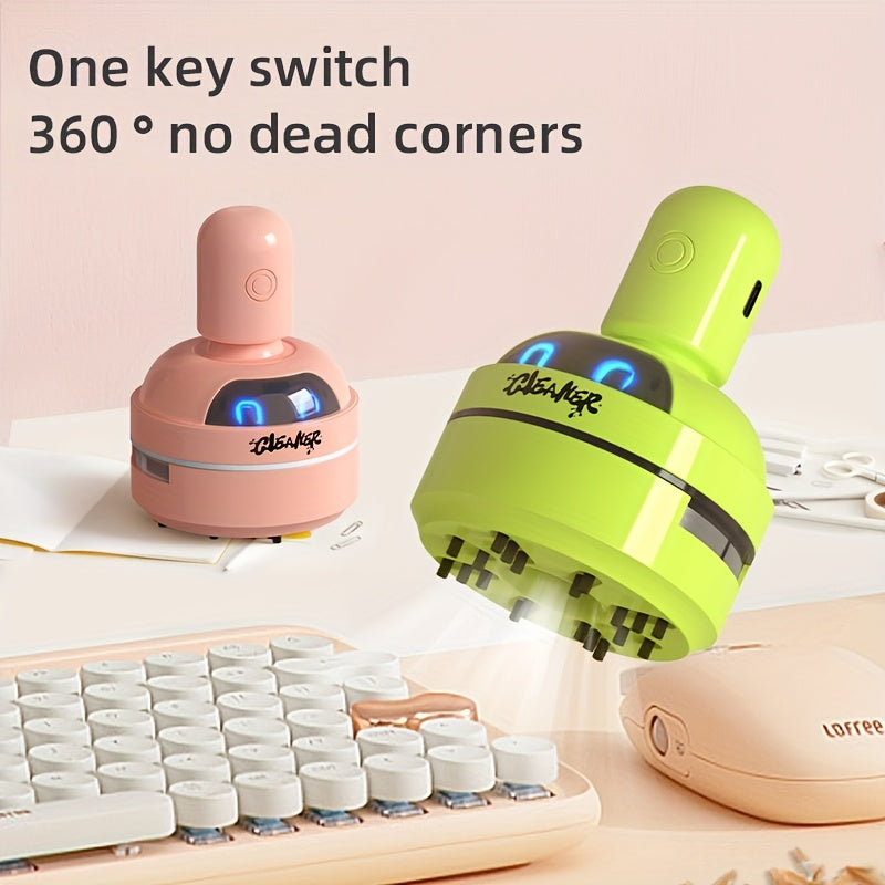 Mini aspirateur de bureau portable – Nettoyeur clavier et surface.