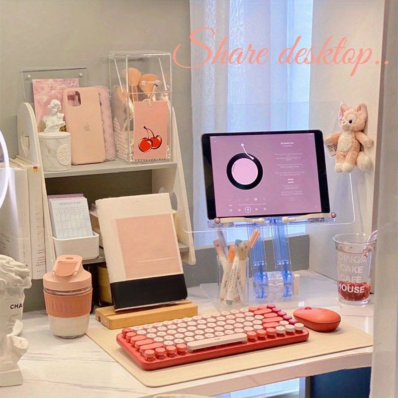 Support de lecture tablette, livres, Ipad rétractable transparent