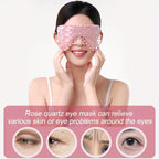 Masque pour les yeux fatigués en pierre quartz rose.